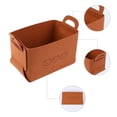 thumbnail image 3 of REGALWOVEN 3 Pack Storage Cube, Storage Bin with Handles for Shelves Closet, Collapsible Storage Basket for Organizing Clothes Books Brown 7.1*5.1*4.3in, 3 of 6