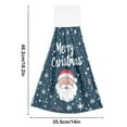 thumbnail image 6 of Yayeee Kitchen Hanging Hand Towels Set of 2 with Loop Bathroom Absorbent Tie Towel, Christmas Santa, 6 of 7