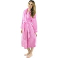 thumbnail image 1 of Womens Fleece Bathrobe - ShaWl Collar Soft Plush Robe Spa Robe, 1 of 5
