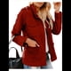 thumbnail image 1 of Chaqueta Utilitaria de Otoño para Mujer: Cuello Alto, Color Liso, Corte Holgado, de Cremallera y Múltiples Bolsillos Vino Tinto XL, 1 of 8