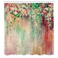 thumbnail image 3 of Ambesonne Flower Shower Curtain, Abstract Blossoms Florets, 69"Wx70"L, Shamrock Green, 3 of 3