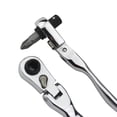 thumbnail image 2 of Clé à Rochet Mini 1/4 Pouce, Clé à Rochet en Acier au Chrome Vanadium Réversible à 72 Dents avec Double Tête de Douille et de Tournevis pour Espaces Restreints, 2 of 8