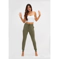 thumbnail image 5 of DEVOPS 2 Pack Women's Yoga Jogger Pants with Side Pocket Sweatpants (X-Large, Heather Dk.Charcoal/Olive), 5 of 5