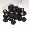 thumbnail image 4 of 25Pcs Rune Stone Set Crystal, Crystal Stone Engraved with Gold Letters  for Praying Wealth  Luck Home Decor Yoga Meditation Board Games and Handicrafts, 4 of 7