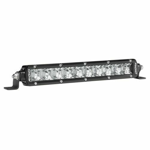 Rigid Industries 104113 E-Series Pro Flood Light; Surface Mount; 4 in.; Hybrid; 20 Degree; 8 White LEDs; Black Rectangular Housing; Single;