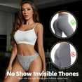 thumbnail image 4 of Thongs for Women - Blue Dandelion No Show Seamless Womens Thongs Underwear, Soft Stretch G String Thongs for Women,Cuteness Ladies Thong Bikini Panties Briefs, 4 of 5
