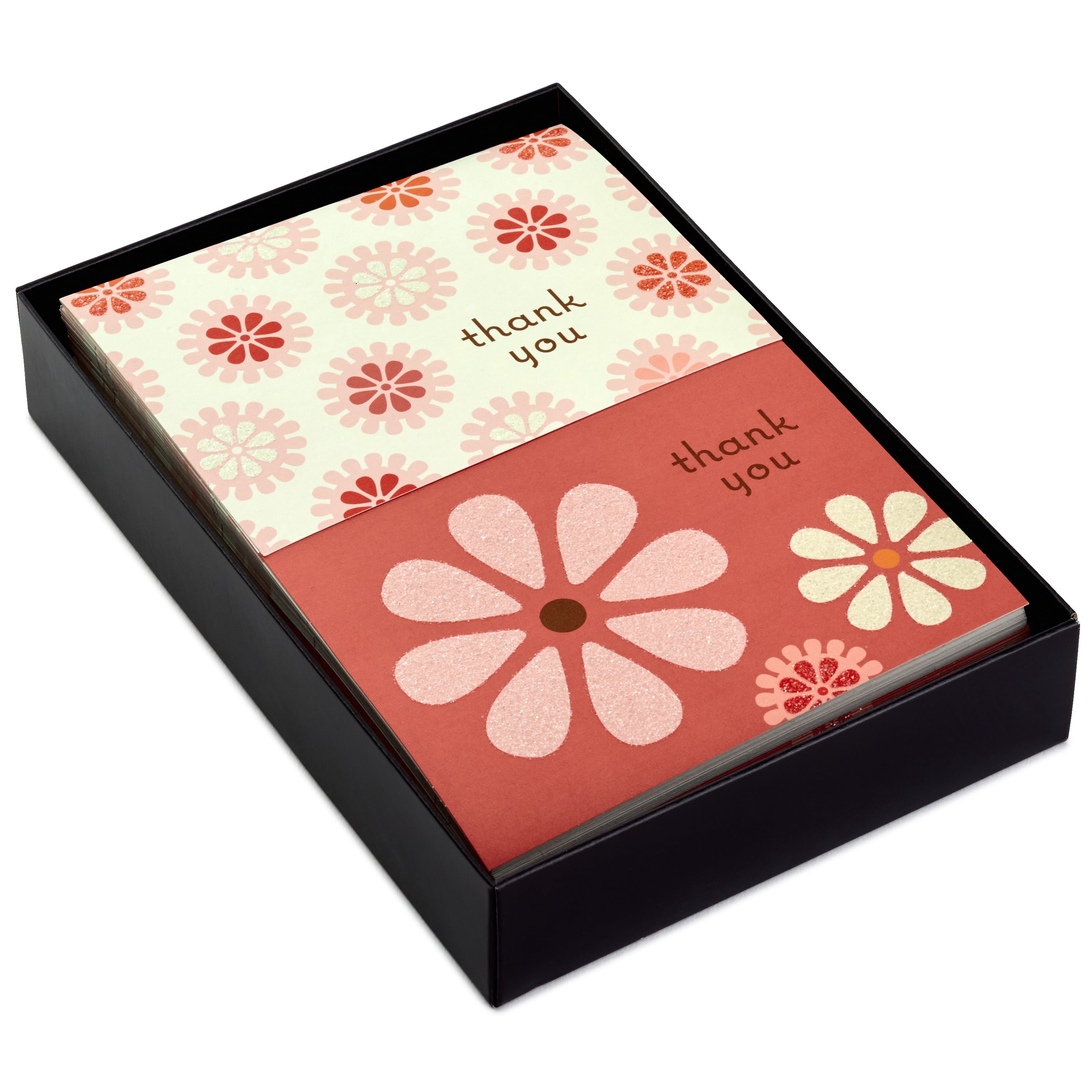 Hallmark Thank You Notes (Pink Flowers, 50 Cards and Envelopes)