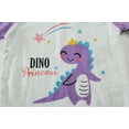 thumbnail image 3 of FEDPOP Toddler Girls Pajamas Dinosaur Short Set Summer Sleepwear Cotton Pjs Size 4T, 3 of 7