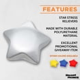 thumbnail image 2 of Star Stress Balls Set of 10, Bulk Pack - Anxiety Stress Relief, Perfect for Your Desk, Office or Home - Silver, 2 of 5