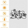 thumbnail image 6 of Winter Theme Metal Wall Art Decor Black Wall Hanging Decor Snowflake Silhouette Wall Art for Home Bedroom Living Room Bathroom Kitchen Hotel Wall Decoration 11.8x7.2, 6 of 7