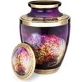 thumbnail image 3 of Honorary Memorials Cremation Urns for Human Ashes - Handmade Cremation Urn - Adult Burial Urn - Satin Bag for Urn and for Ashes Included (Tree of Life), 3 of 7