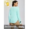 thumbnail image 2 of BALEAF Women's UPF 50+ Sun Shirts UV Protection Long Sleeve Rash Guard Lightweight Quick Dry SPF Outdoor Hiking Running Clothing Light Green M, 2 of 7