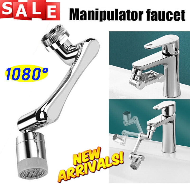 1080° Swivel Robotic Arm Swivel Extension Faucet Aerator Extender Tap