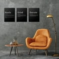 thumbnail image 5 of Hustle Grind Execute Wall Art Set of 3 Framed Canvas Black Motiviational Wall Art Home Office Wall Decor Inspirational Positive Quotes Posters Success Entrepreneur Gifts for Men Guys 12"x16", 5 of 7