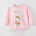 thumbnail image 2 of Little Girls Crewneck Sweatshirts Long Sleeve Cartoon Print Cozy Cotton Pullover Fall Winter Clothes 3-8 Years (3 Years, Pink), 2 of 7
