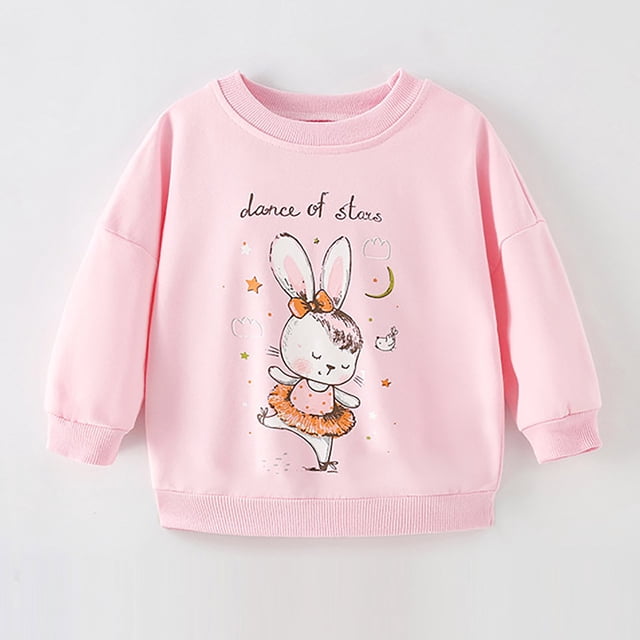 RXIRUCGD Automne et Hiver Sweat à Manches Longues à Fleurs Mignon Pull pour Filles (Rose, Taille: 6 Ans)