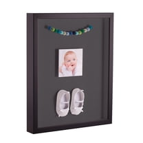 ArtToFrames 16x24 Inch Shadow Box Picture Frame, with a Satin Black Tall 1 Wide Shadowbox frame and Charcoal Mat Backing (4654)