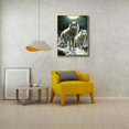 thumbnail image 3 of COMIO Canvas Print Howling Wolf Moonlight Wild Wolves with Golden Frame 12x16in / 16x20in 16x20in, 3 of 4