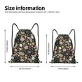 thumbnail image 2 of Saiise Floral Insects Pattern Sports Drawstring Backpack - String Swim Gym Bag with Wet Proof Pocket for Women&Men-Medium, 2 of 6