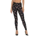 thumbnail image 6 of HDE Trendy Design Workout Leggings Fun Fashion Graphic Printed Cute Patterns Candy Canes XL, 6 of 7