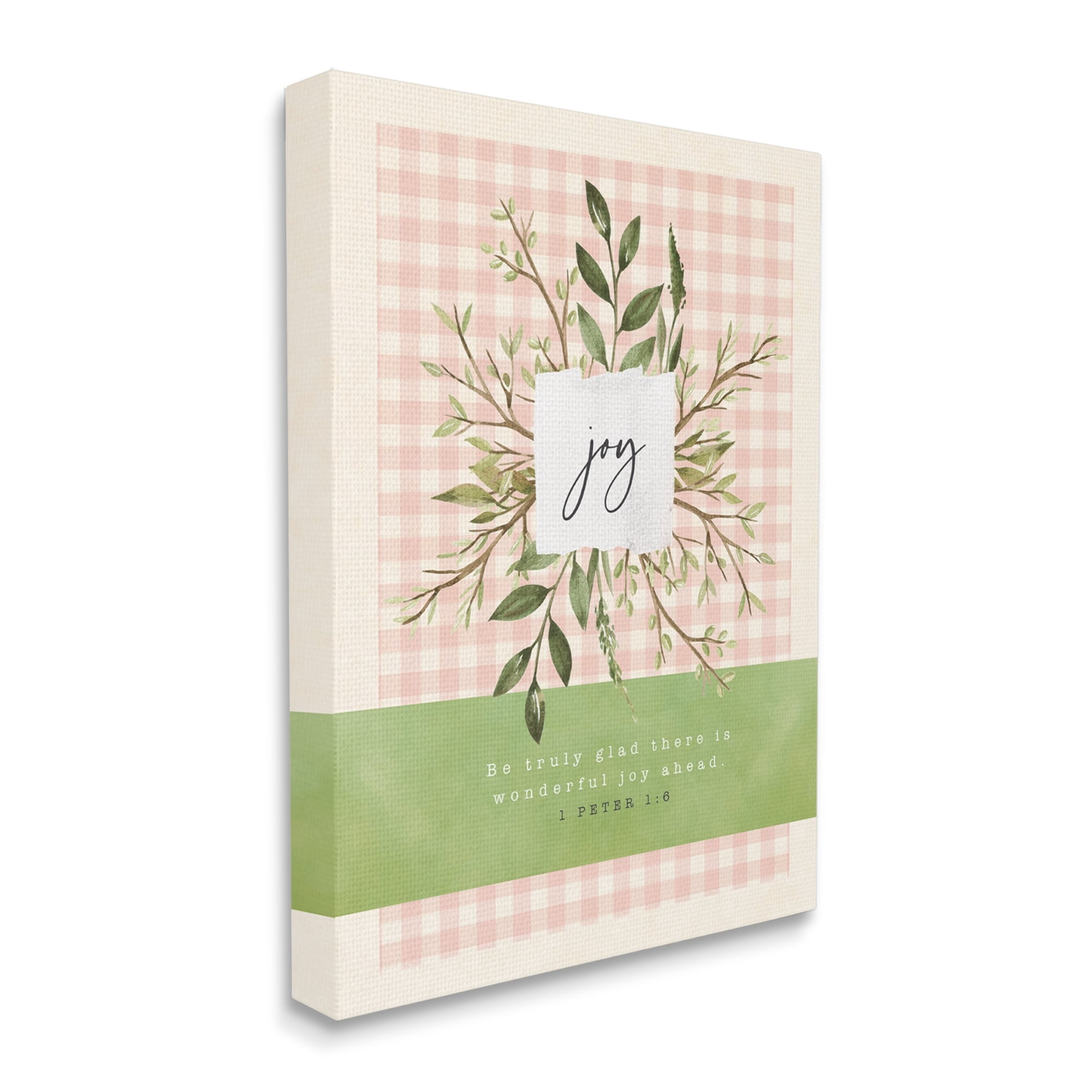 Stupell Indtries Truly Glad There's Joy Ahead Proverb Peter 1:6,16 x 20,Design by Tammy Apple