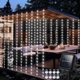 thumbnail image 1 of Luces de cortina echosari Christmas Solar, 7.9 pies x 6 pies, 144 LED, 1 of 7