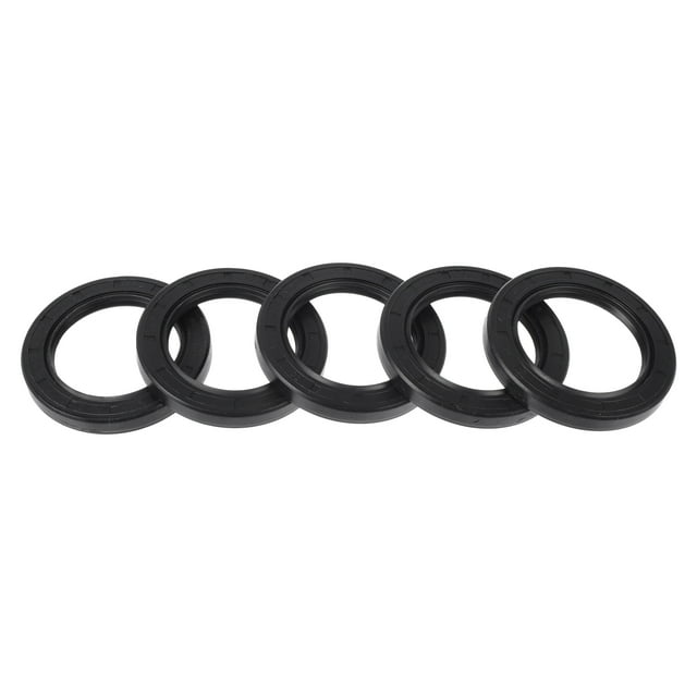 Sello de aceite universal Unique Bargains TC de doble labio con resorte de acero, sello de eje rotativo 45x65x8mm, alta presión, caucho NBR negro, 5 Pcs