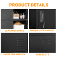 Powder Coting Locker 9-Door Steel Storage Locker with Card Slots and Vents, Metal Lockers ...