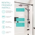 thumbnail image 3 of Fennocasa Polaris 3 Rain Shower System, 8” Rainfall Shower Head and Handheld Shower Combo, includes 3-Setting Handheld Spray,60” Hose (1.8 GPM Oil Rubbed Bronze), 3 of 8