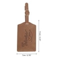 thumbnail image 2 of Unique Bargains 1 Pc Embossed Adventure Luggage Tag for Travel Khaki PU, 2 of 5