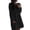 Black, variant on 2025 Charella Women's Round Neck Fuzzy Pullover Sweatshirt Winter Warm Long Coat with Pockets Black,XXXL