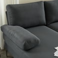 thumbnail image 5 of Ktaxon Sectional Sofa, U-Shape Convertible Couch Set with Soft Linen Fabric, Lounge Sleeper with Chaise for Living Room 4 Seat Dark Gray, 5 of 10