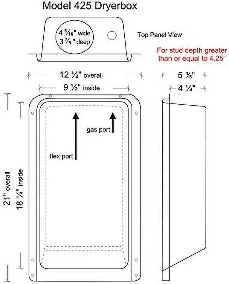 the dryer box 350 recessed dryer vent box (# db-350, db350, 10-2003)
