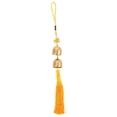 thumbnail image 5 of GOOHOCHY 2 Bells Copper Brass Nylon Tassel Wind Chime Bell Hanging Decor For Car Door Patio Garden 1 Set, 5 of 8