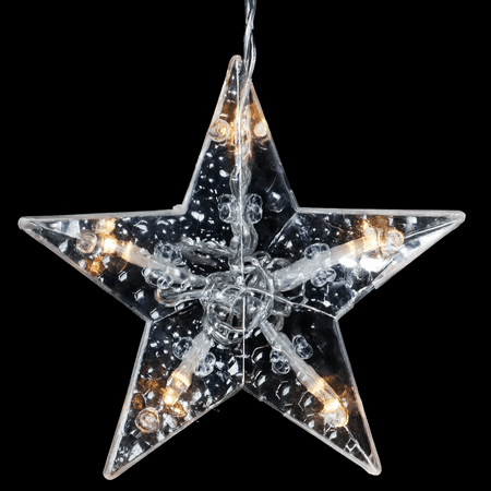 Mainstays 144-Count Indoor Battery-Operated Curtain Lights with Stars and Moons, Warm White LED, 6 ft Lighted Length