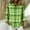 Green, variant on Womens Topss Plaid Print Breasted Long Sleeve Spring Summer Casual Shirt