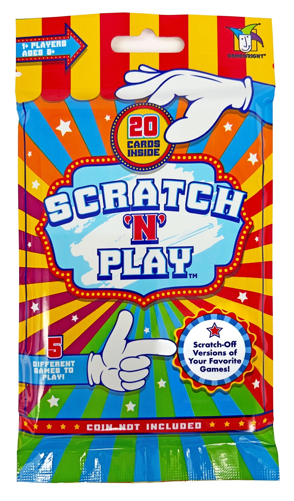 Gamewright Scratch N Play Scratch off Cards, 20 Pack