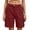 Wine, variant on Yievot High Waisted Cargo Shorts for Women Button Relaxed Fit Casual Outdoor Camping Hiking Shorts with Multi Pockets