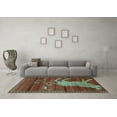 thumbnail image 3 of Ahgly Company Indoor Square Animal Light Blue Traditional Area Rugs, 3' Square, 3 of 4