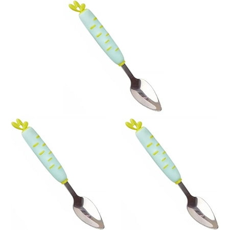

Egebert 3pcs Serrated Stainless Scoop Baby Green Scraping Mud Dessert Spoons .xcm Toddler Kiwi Spoon Practical Utensil Feeding Multifuctional Grapefruit Fruits Salads Food Fruit