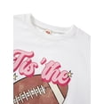 thumbnail image 5 of Mommy and Me Matching Outfits Football Rugby Letter Embroidered Sweatshirt Long Sleeve Pullover Top, 5 of 10