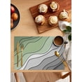 thumbnail image 5 of Sage Green Grey Ombre Placemats Set of 4, Modern Abstract Art Aesthetics Placemats for Dining Table, Place Mats for Kitchen Tabletop, Waterproof Wipeable Dining Table Mats Set, 5 of 9