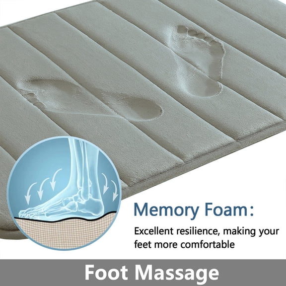1/2/3Pieces Memory Foam Bathroom Mat Set Non-slip Bath Mat Super Absorbent Water Bathroom Floor Mat Machine Washable Toilet Rug