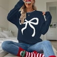 thumbnail image 6 of UAMVSH Women Cute Heart Printed Sweaters Classic Valentine's Day Graphic Knitted Pullover Tops Long Sleeve Drop Shoulder Sweaters, 6 of 7