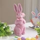 thumbnail image 4 of Adorno de conejos de Pascua con purpurina dorada y colorida, espuma sintética, decoración para el hogar, lazo, pieza decorativa, 4 of 7