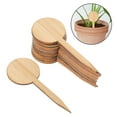 thumbnail image 6 of Plants Signpost Miniature, 20 Pcs Thicken Bamboo Signpost T Shape Mini Plants Label Plaque Ornaments Miniature Decors Seedling Box Plant Ornaments (Round Style), 6 of 8
