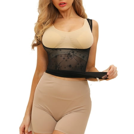 SLIMBELLE Womens Shapewear Tank Top Seamless Elastic Slimming Tummy Control Cami Shaper Camisole