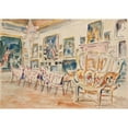 thumbnail image 2 of Ivan Ivanec 14x11 Gold Ornate Wood Frame and Double Matted Museum Art Print Titled - Yellow Room in the Palace in Podhorce (1940), 2 of 4