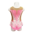 thumbnail image 3 of LIUHUO Custom Rhythmic Gymnastics Leotard Beige Pink Gradient w/ Rhinestones Women & Girls, 3 of 8