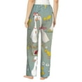 thumbnail image 3 of Disketp Cute Farm Birds Print Women'S Comfy Pajama Pants Casual Drawstring Palazzo Lounge Wide Leg Pants, 3 of 9